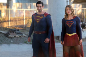 Supergirl -- "The Last Children of Krypton" -- Image -- SPG202A_150r -- Pictured (L-R) Tyler Hoechlin as Superman and Melissa Benoist as Supergirl -- Photo: Robert Falconer/The CW -- é 2016 The CW Network, LLC. All Rights Reserved