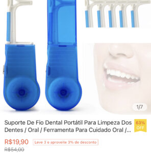 Shopee: Suporte de fio dental