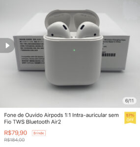 AirPods da Shopee