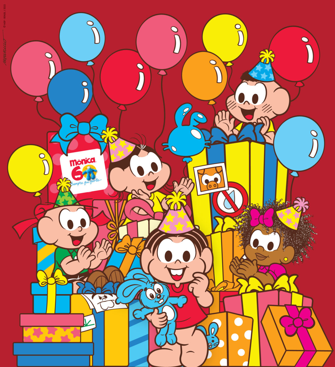 #BecoNaBienal: Personagem Mônica comemora 60 anos de vida junto com os 40 anos da Bienal